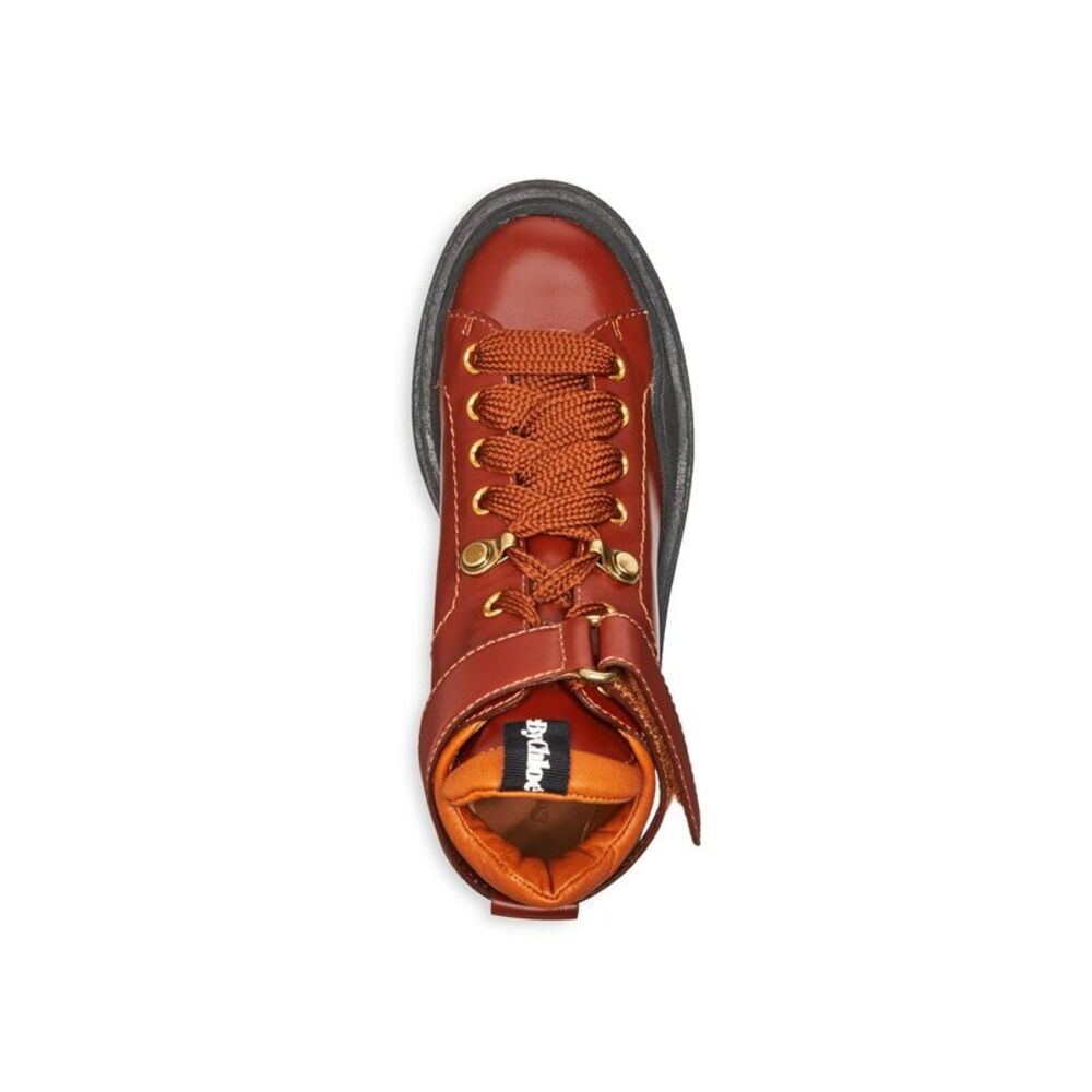 SEE BY CHLOE Womens Rust/Copper Brown 1" Platform Ca/la Jolya Hiking Boots 37 - Picture 3 of 4